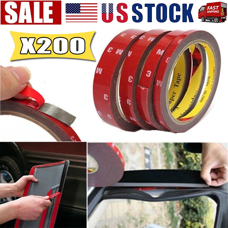 400 Auto Tape Acrylic Foam Double Sided Back Car Mounting Adhesive 3m x10mm 10ft