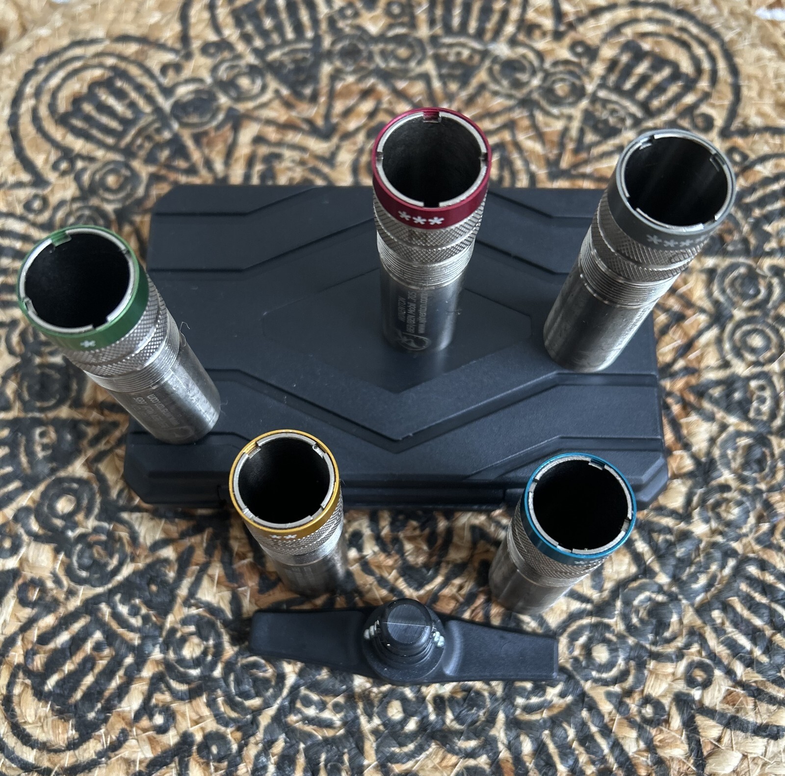 Beretta/Benelli Mobil Thread Extended Choke Tubes Set 12ga Silver 5x / Winenton