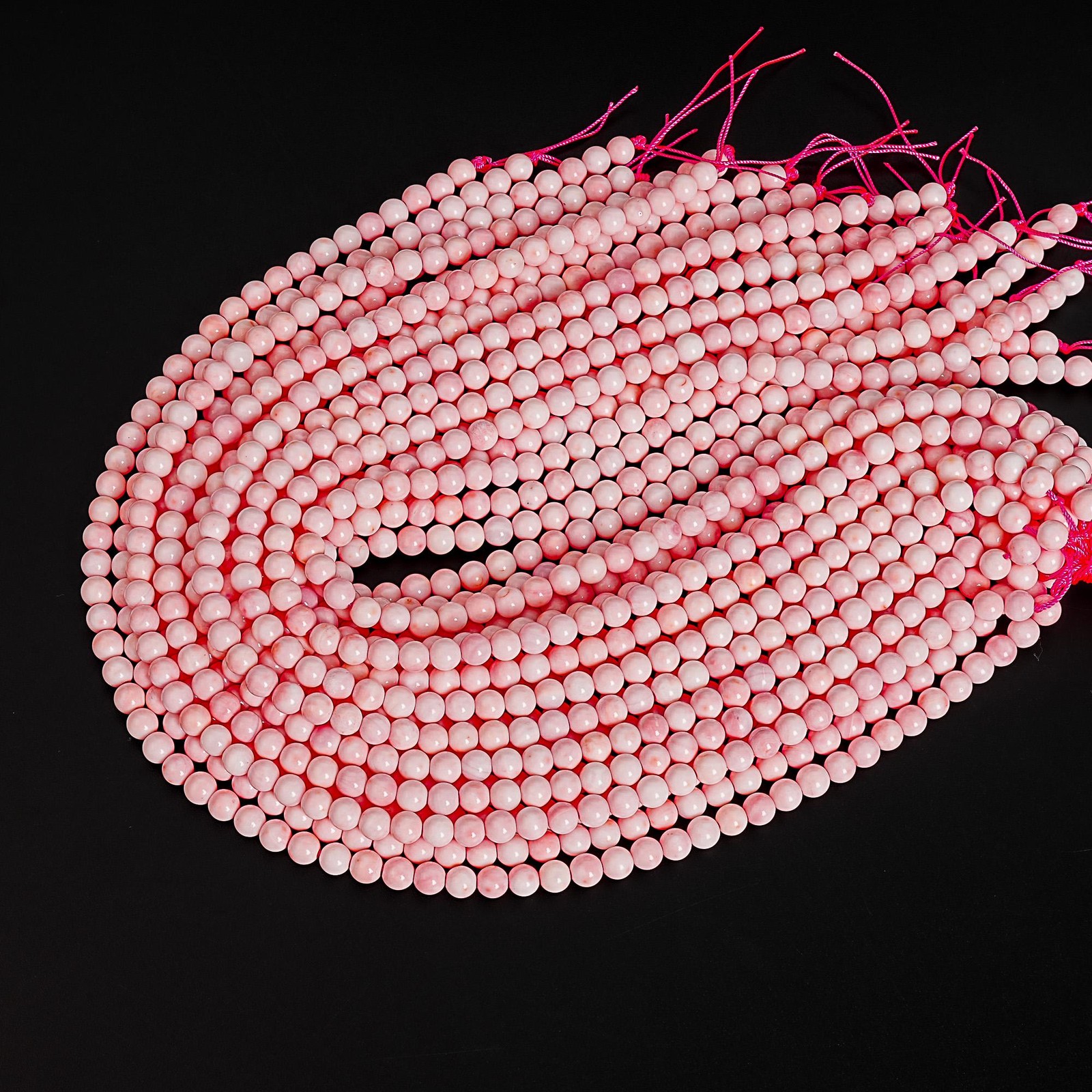 Pink Queen Conch Shell Beads Natural AA Gemstone Round Loose Beads 6MM 8MM