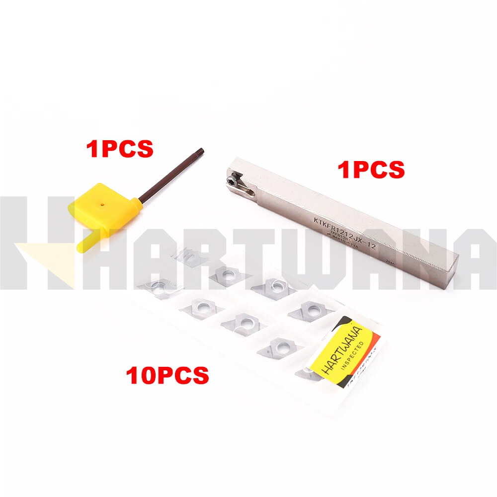 Lathe Grooving Parting Holder 12mm Carbide Cut-Off TKF12R100 Insert Width 1mm