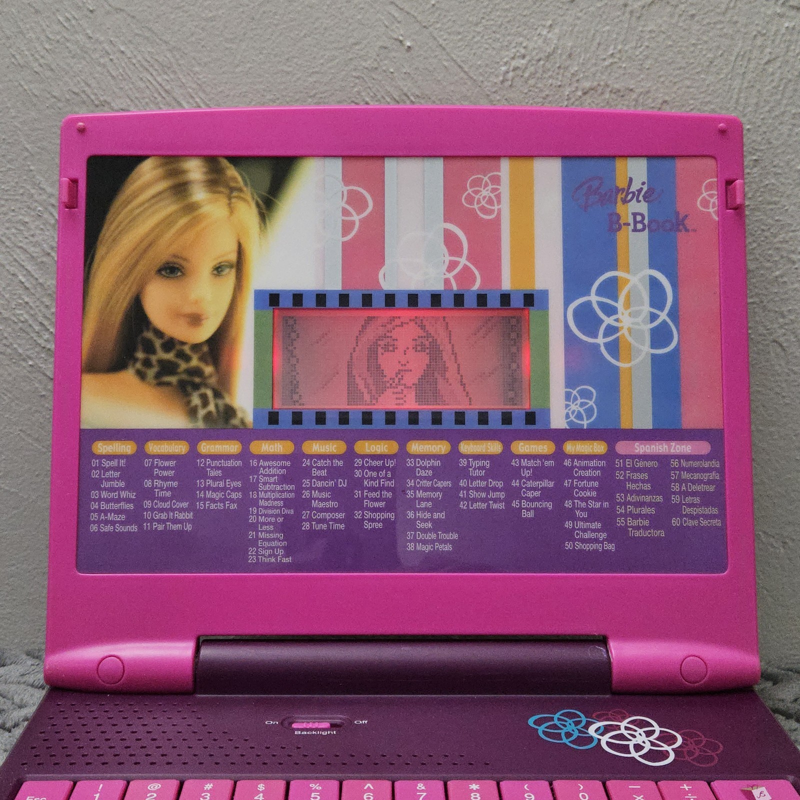Y2K-VTG Mattel Barbie B-Book Laptop No Mouse Works Great!