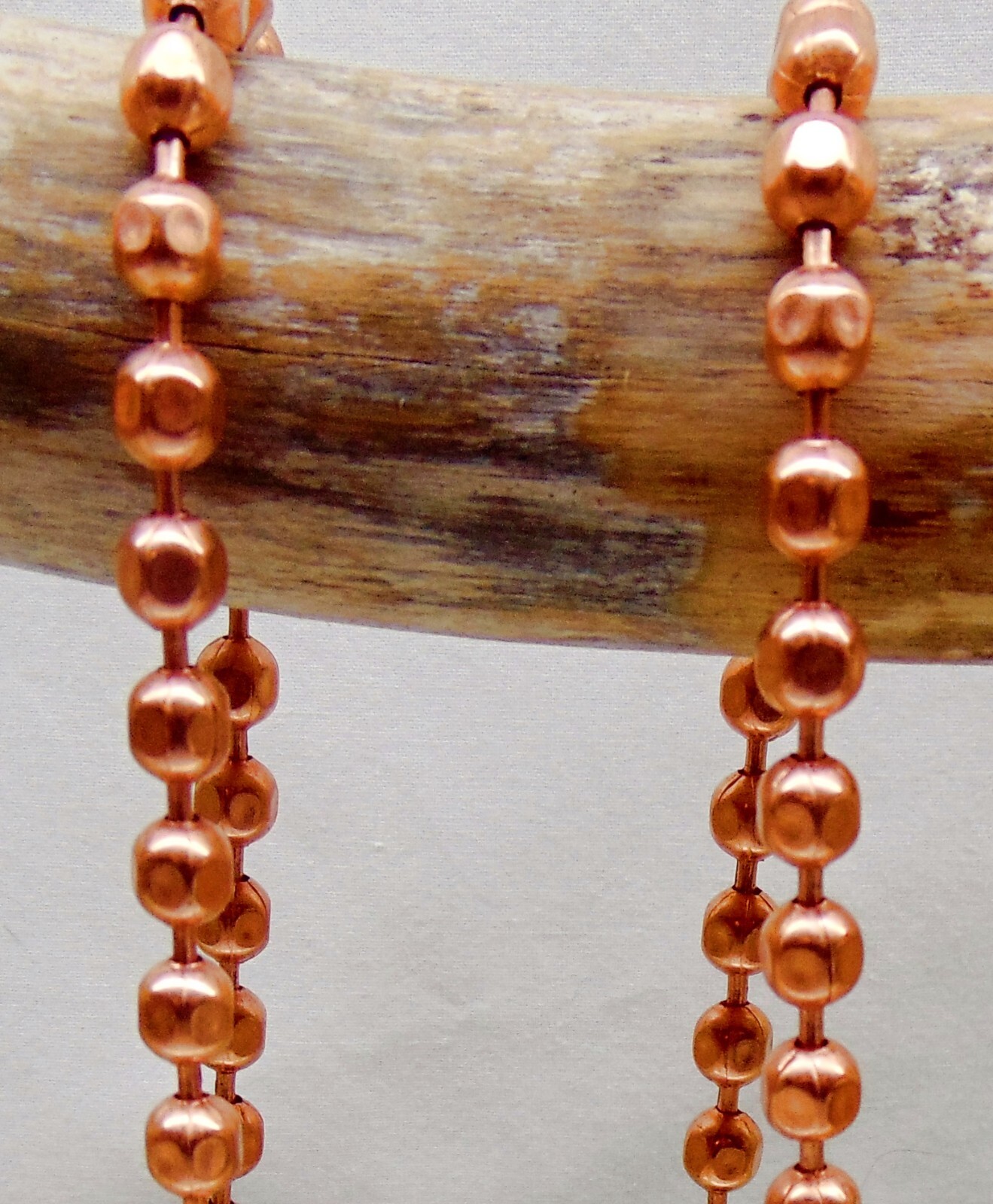 COPPER Ball Chain NECKLACES ~ Faceted 6.3mm bead ~ #13 size Various Lengths