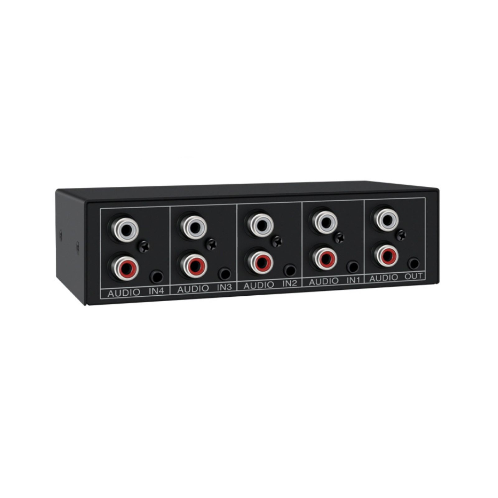 1 x Stereo Audio Switcher 4 in 1 Out A/B Analog For Multi-source Switching