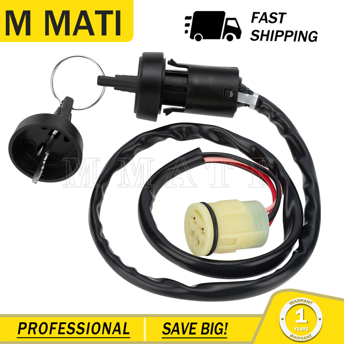 Ignition Key Switch for Honda TRX450ES TRX450S Foreman 4X4 1998 1999 2000 - 2004