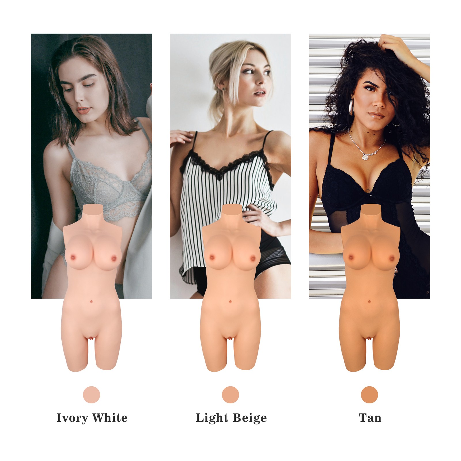 Realistic Breast Forms Silicone D Cup Body Suit Fake Vagina Fake Boob Drag Queen