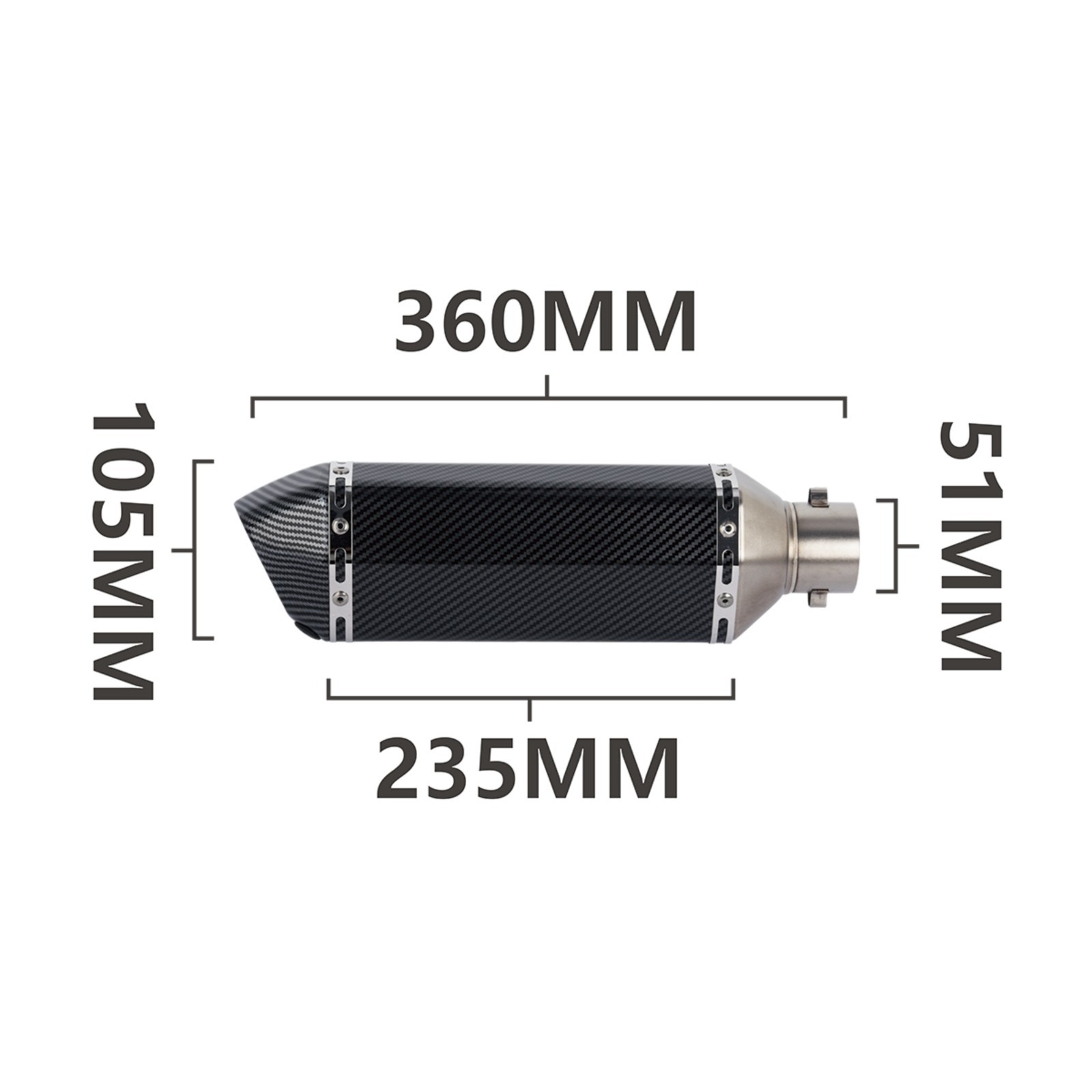 For Suzuki DRZ400SM DRZ400S/E 2000-2024 Exhaust Header 360mm Muffler Full System