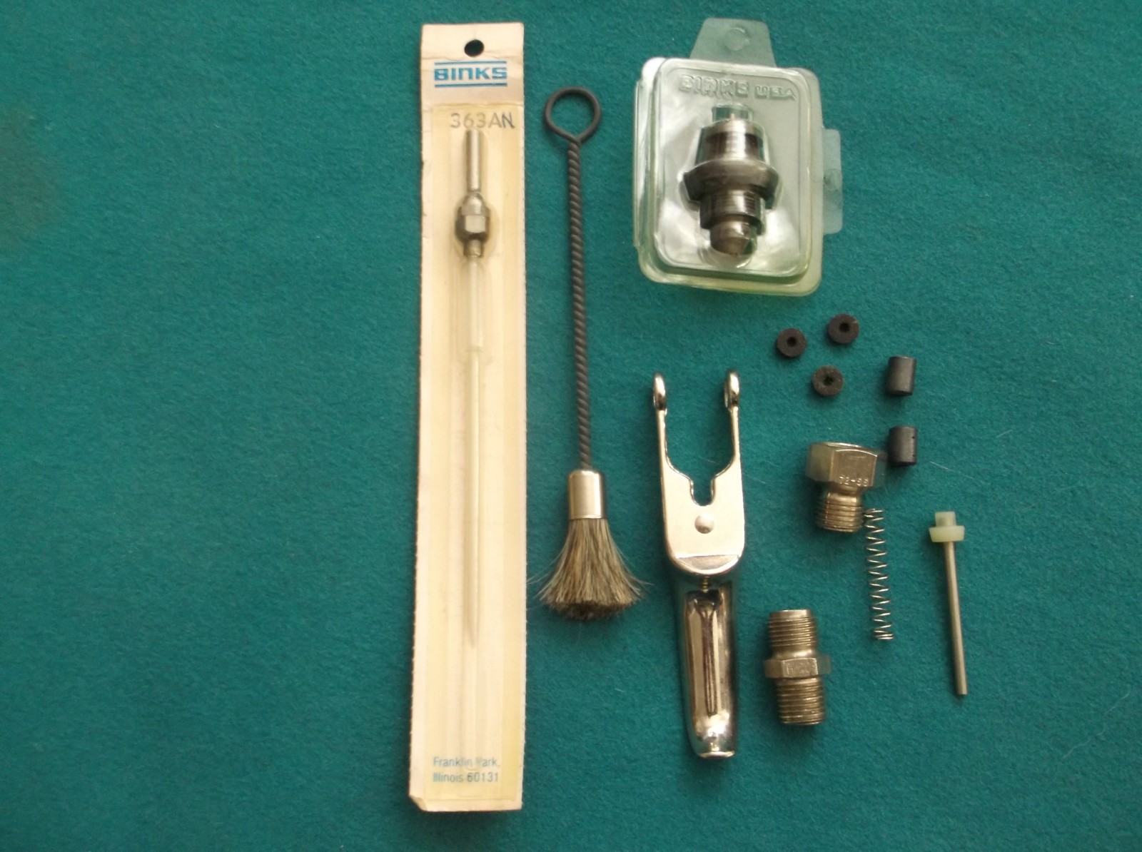 NOS Binks Spray Gun Parts Lot Fluid Nozzle Needle Valve Trigger