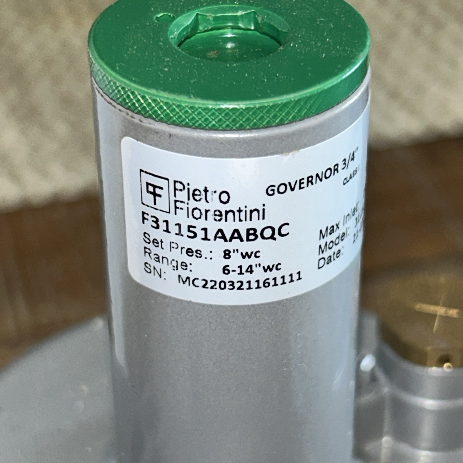 Pietro Fiorentini Type 31151 gas pressure governor