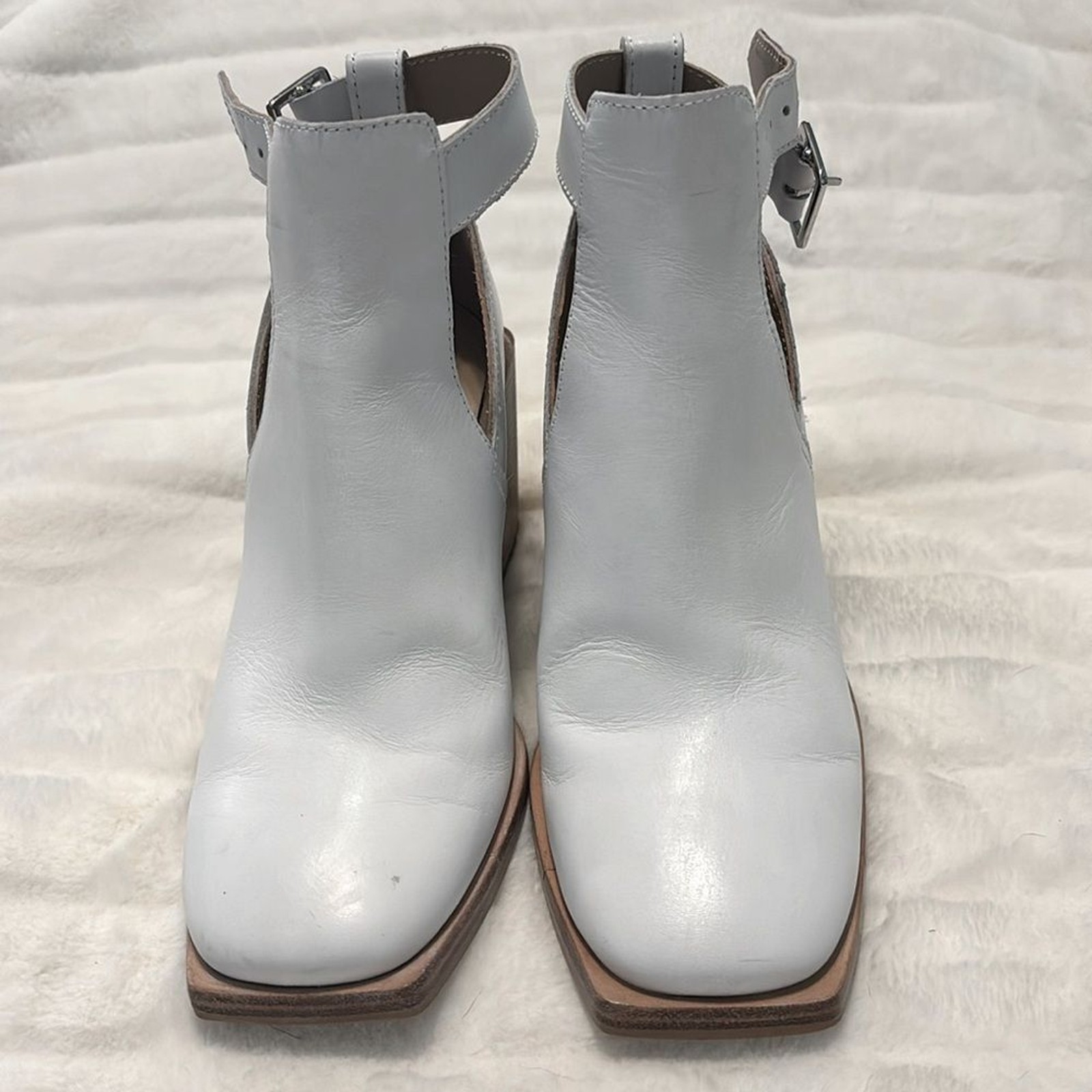 Free People Brady buckle booties leather ankle boots size 36/6