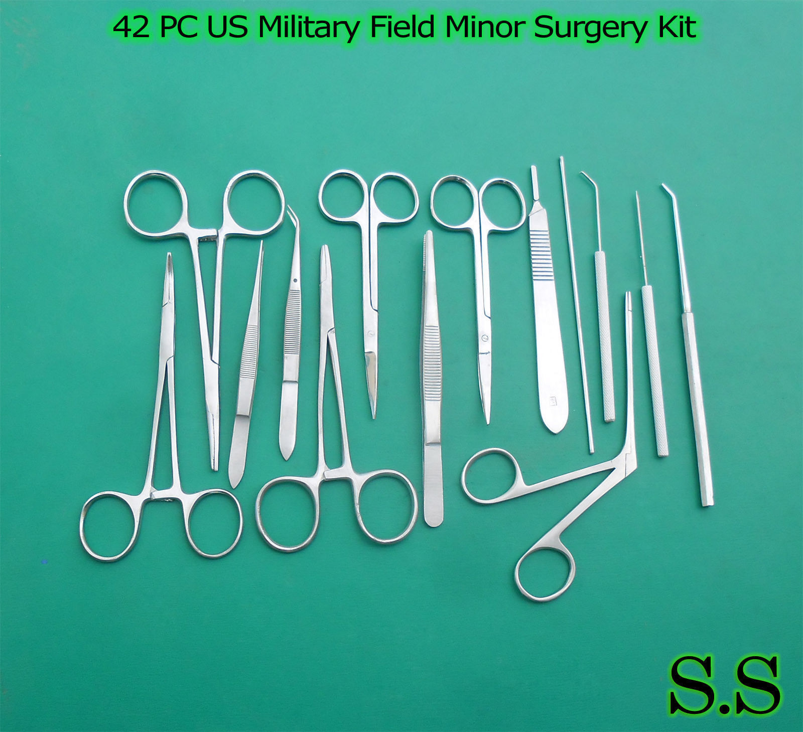 42 PC US Military Field Minor Surgery Kit Surgical Instruments A+ Quality