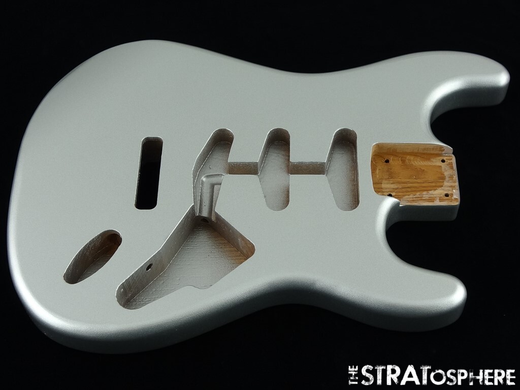 NEW Replacement BODY for Fender Stratocaster Strat, Roasted Ash, Firemist Silver