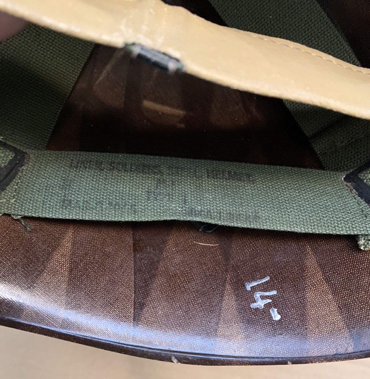 US Military M1 Helmet Liner 1965 Dated