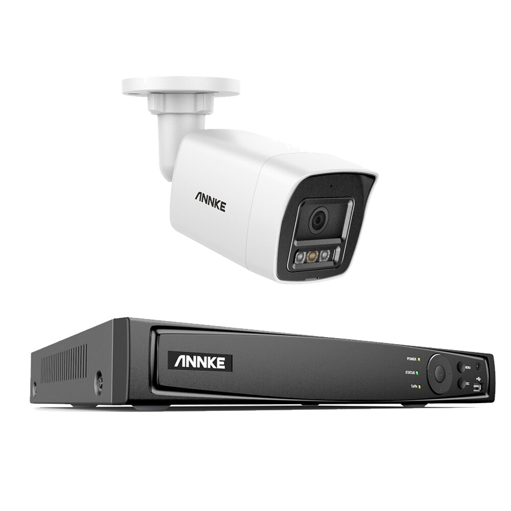 ANNKE Two Way Audio 4K POE Security Camera System 8CH 12MP NVR Color Night CCTV
