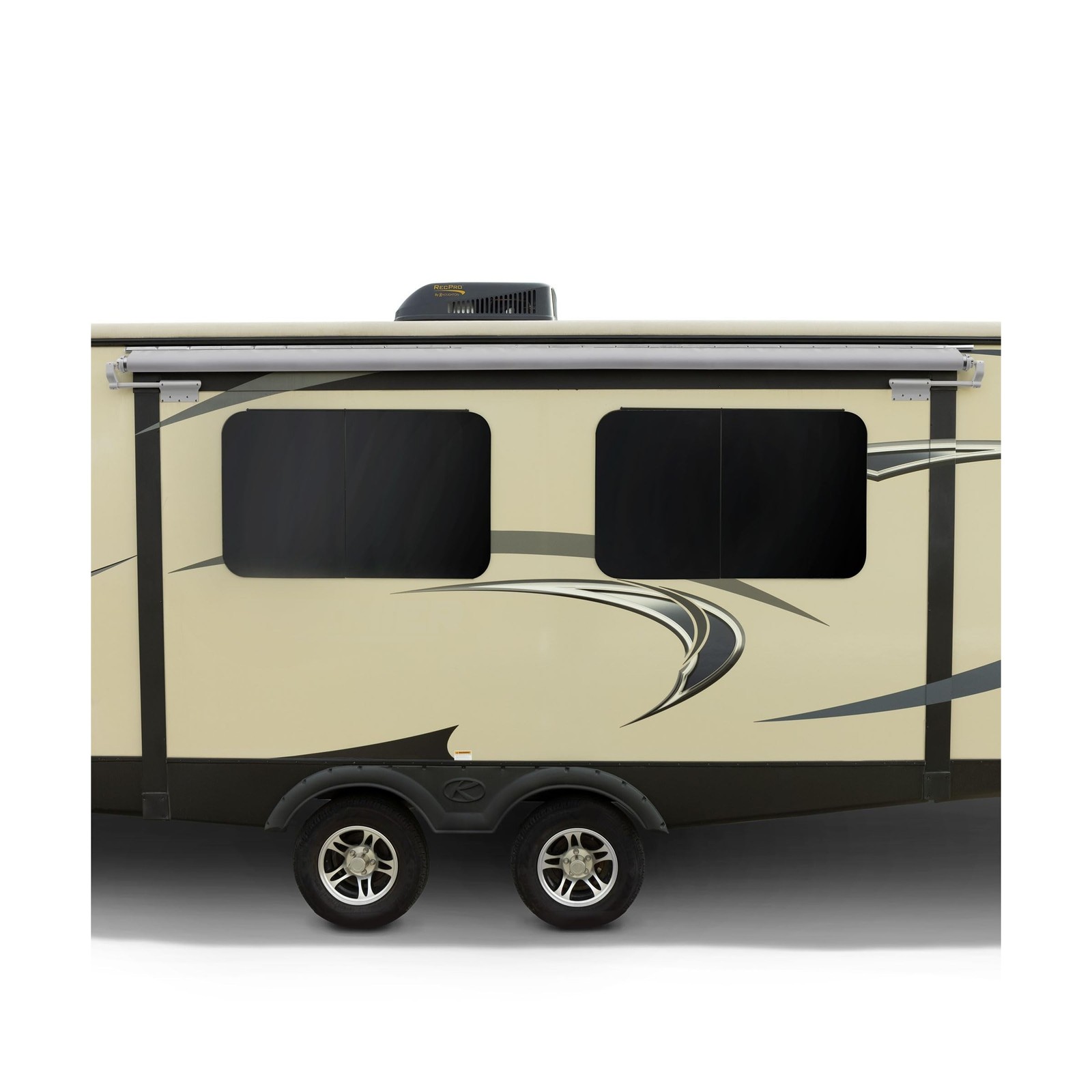 RecPro RV Slide Out Awning Kit | RV Slide Topper | Frame and Fabric (13', Whi...