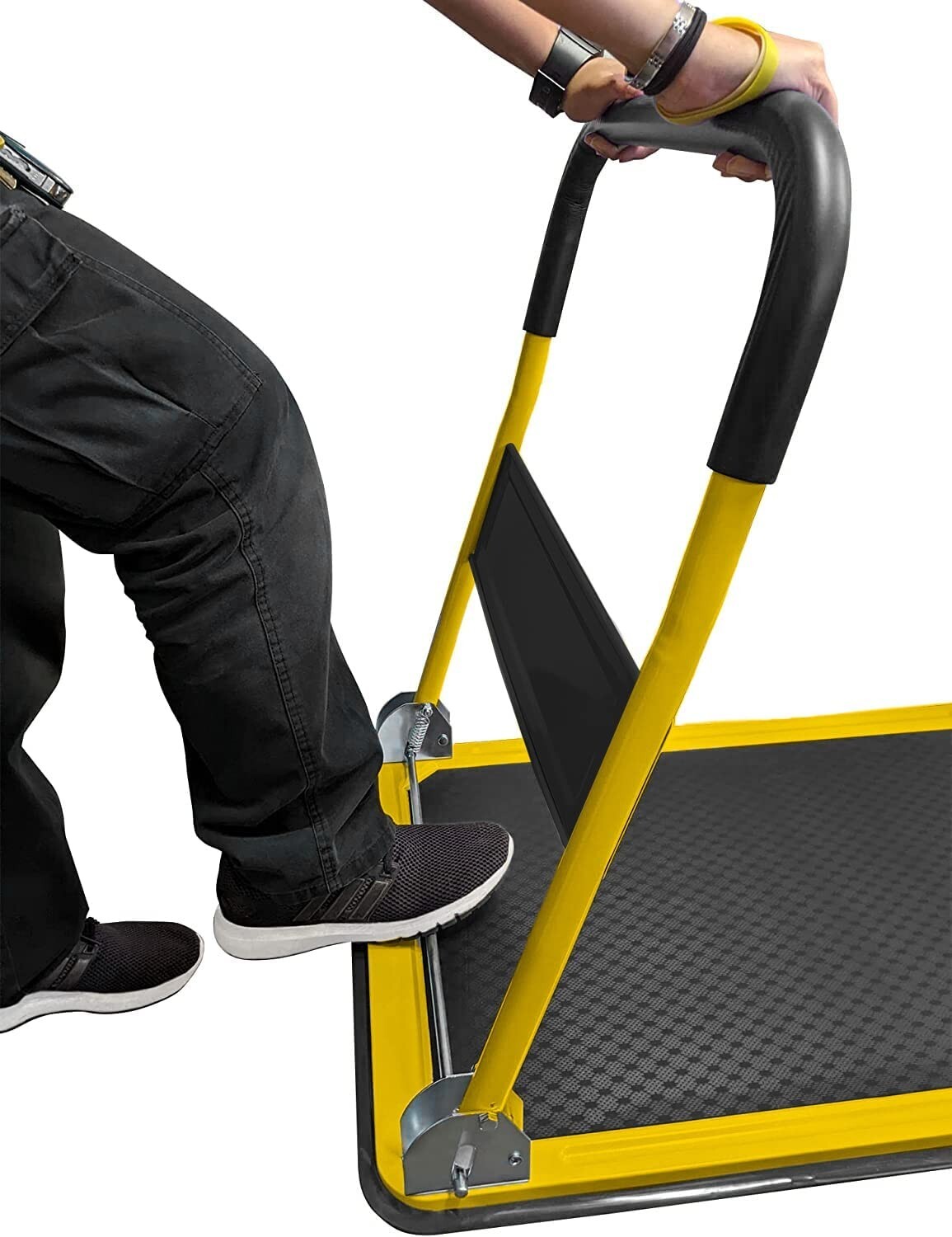 Folding Hand Truck Dolly Cart with Wheels Luggage Cart Trolley Moving 330lbs