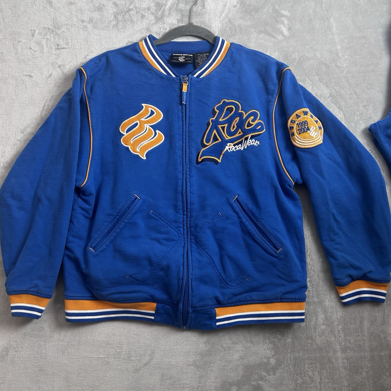 Vintage Rocawear Y2K Sweat Track Suit Set Large 14-16 Pre-Owned