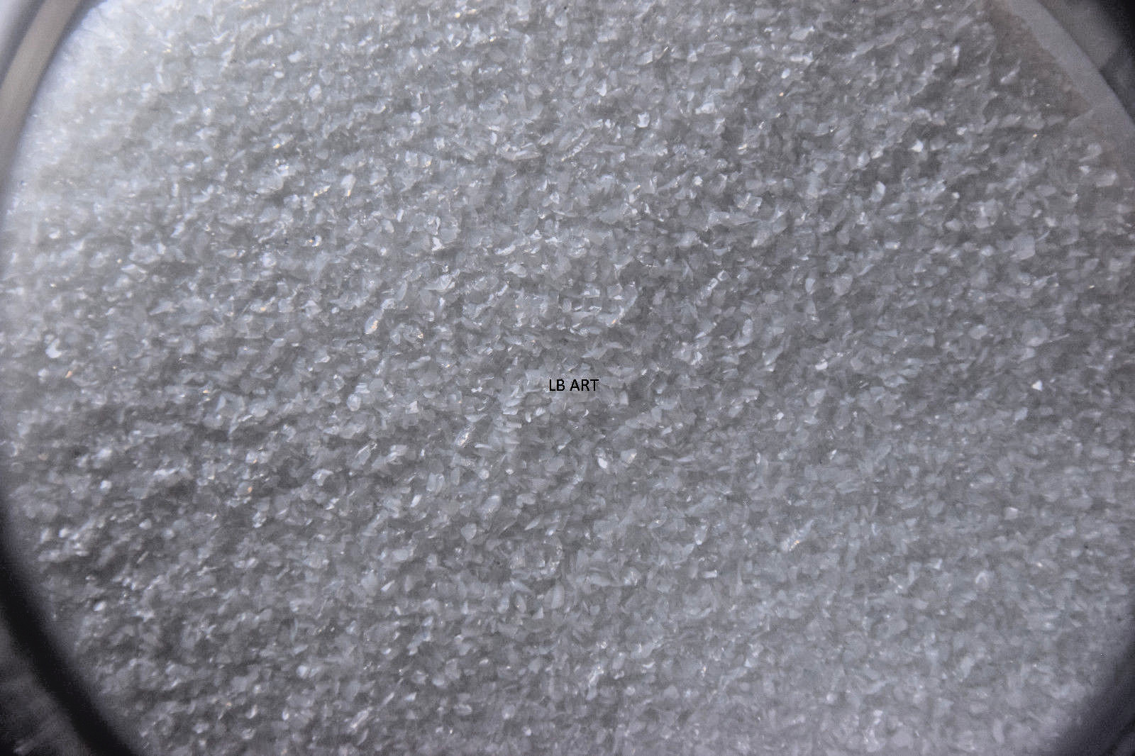 0113.01 -1oz WHITE OPALESCENT BULLSEYE GLASS FINE FRIT 90 COE FUSIBLE