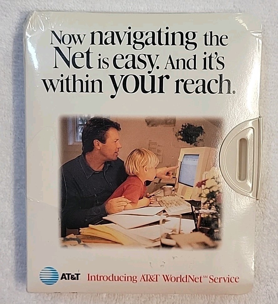 AT&T WorldNet Service 3.5" installation diskettes Windows version 1996 Netscape