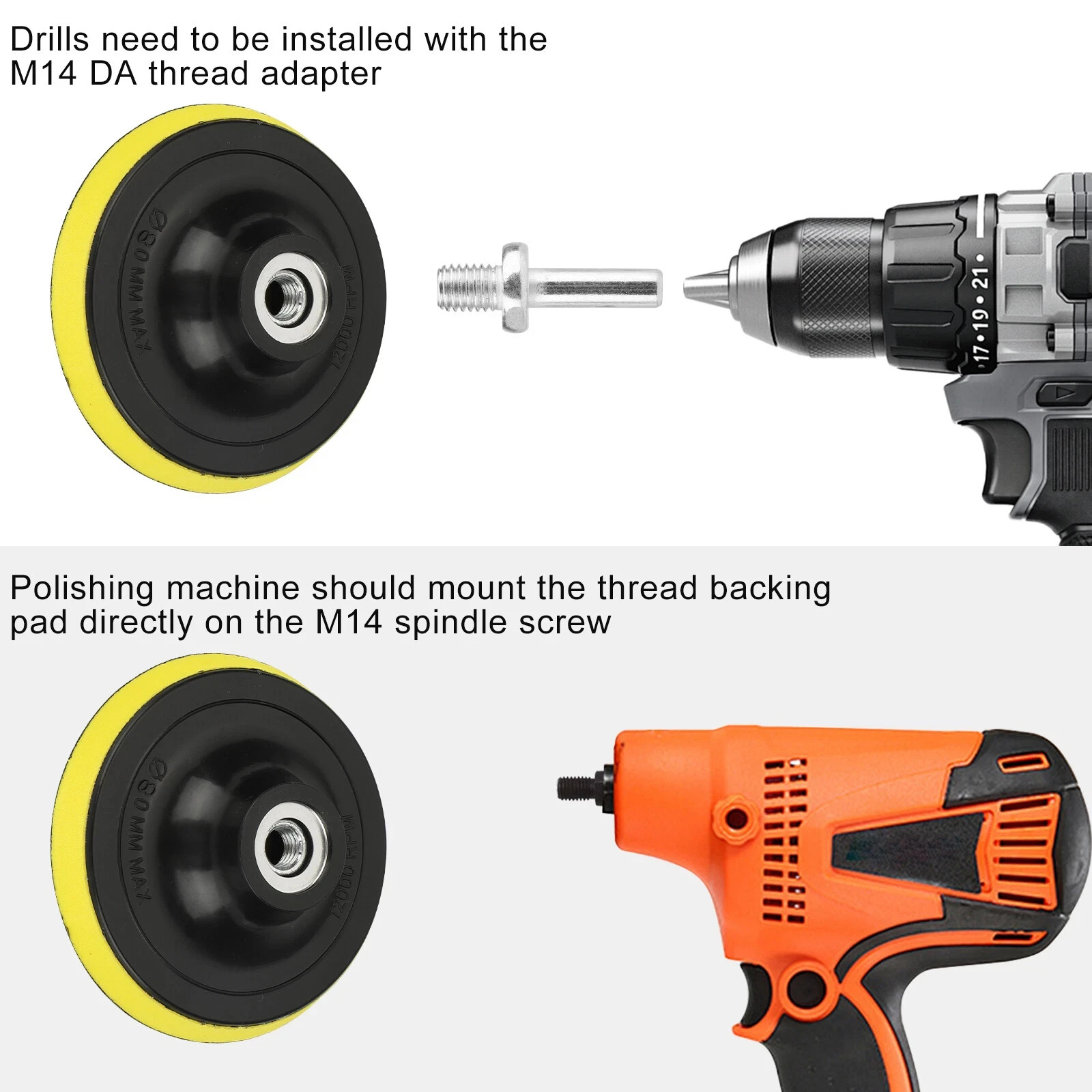 9pcs 5 Inch Car Buffing Pads Polishing for Drill Sponge Kit Waxing Foam Polisher