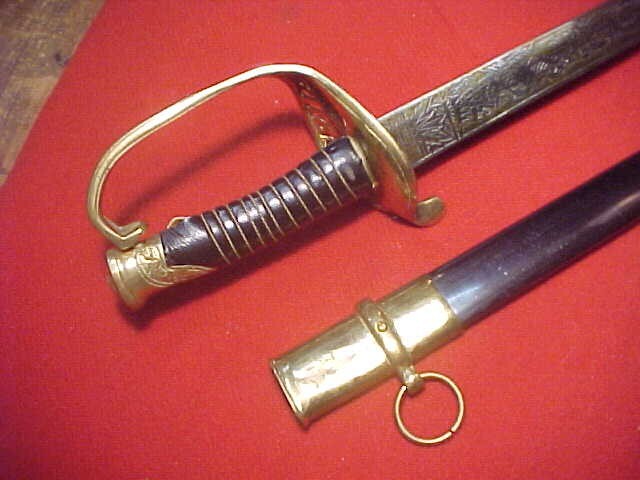 US MODEL 1850 STAFF & FIELD OFFICERS SWORD W/SCABBARD ~ QUALITY REPRODUCTION