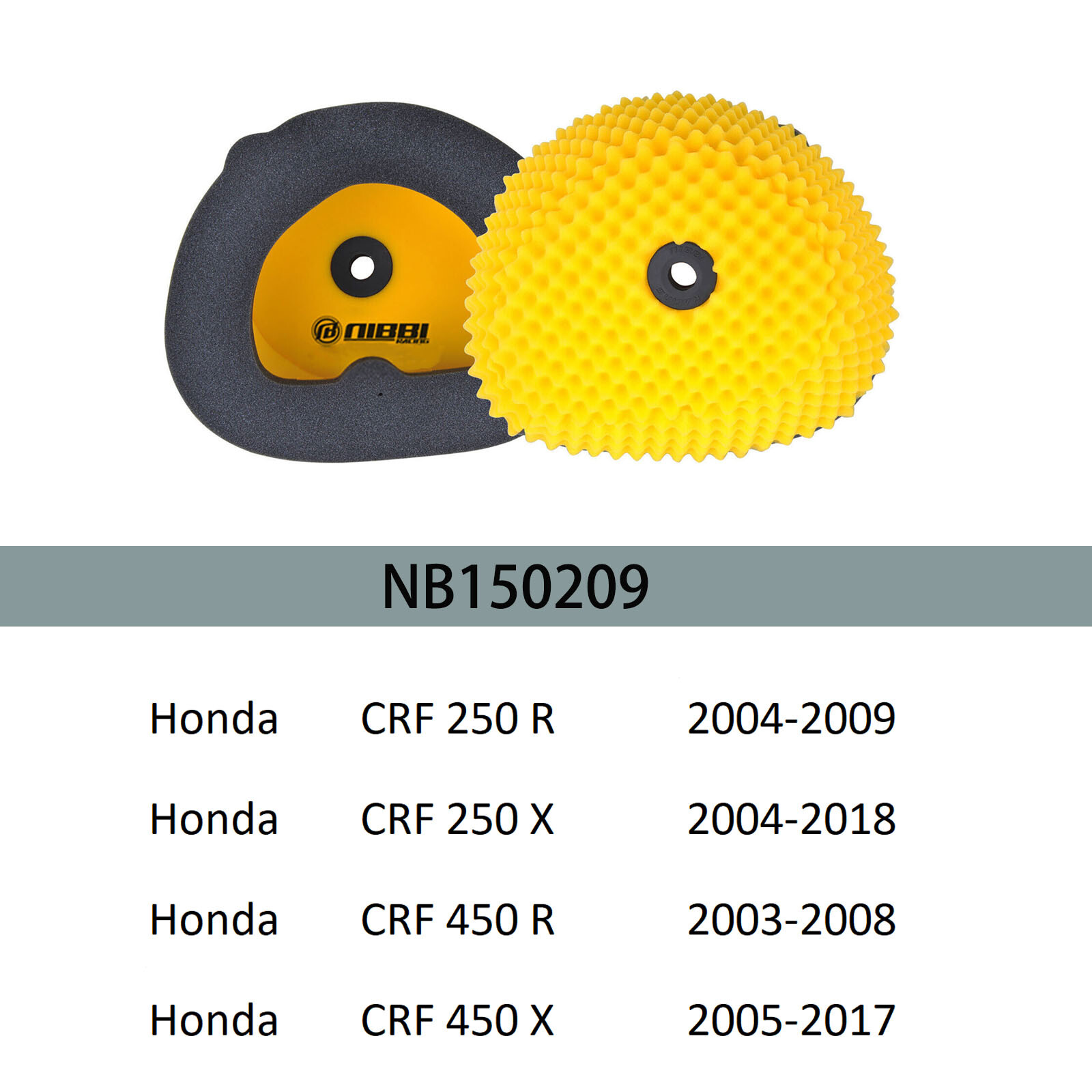 NIBBI Racing M-Pleat Pro Air Filter For Honda CRF250R 250X CRF450R 450X 250 450