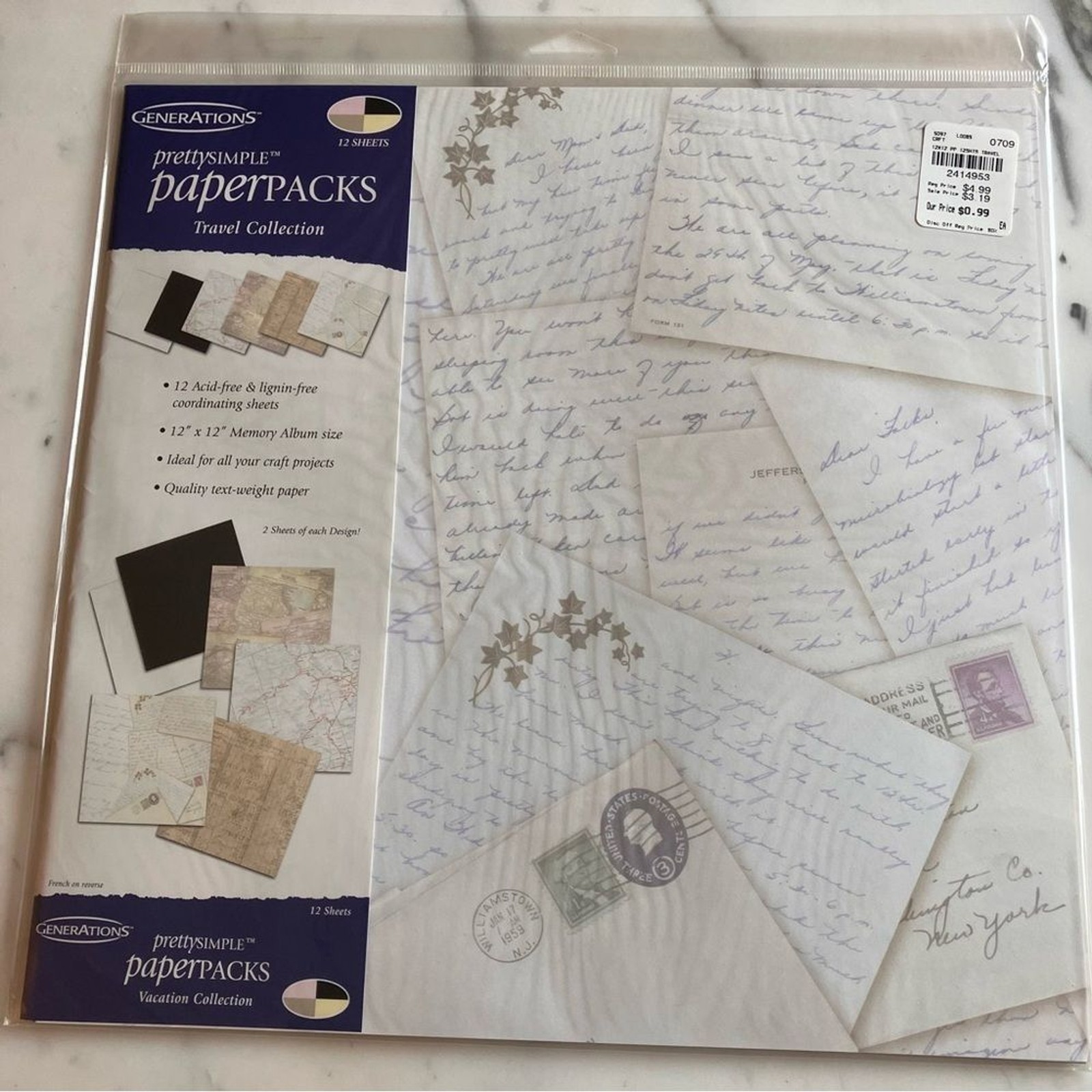 TLC 14 pgs Wedding Scrapbook Kit w/ coordinating stickers & embellishments black