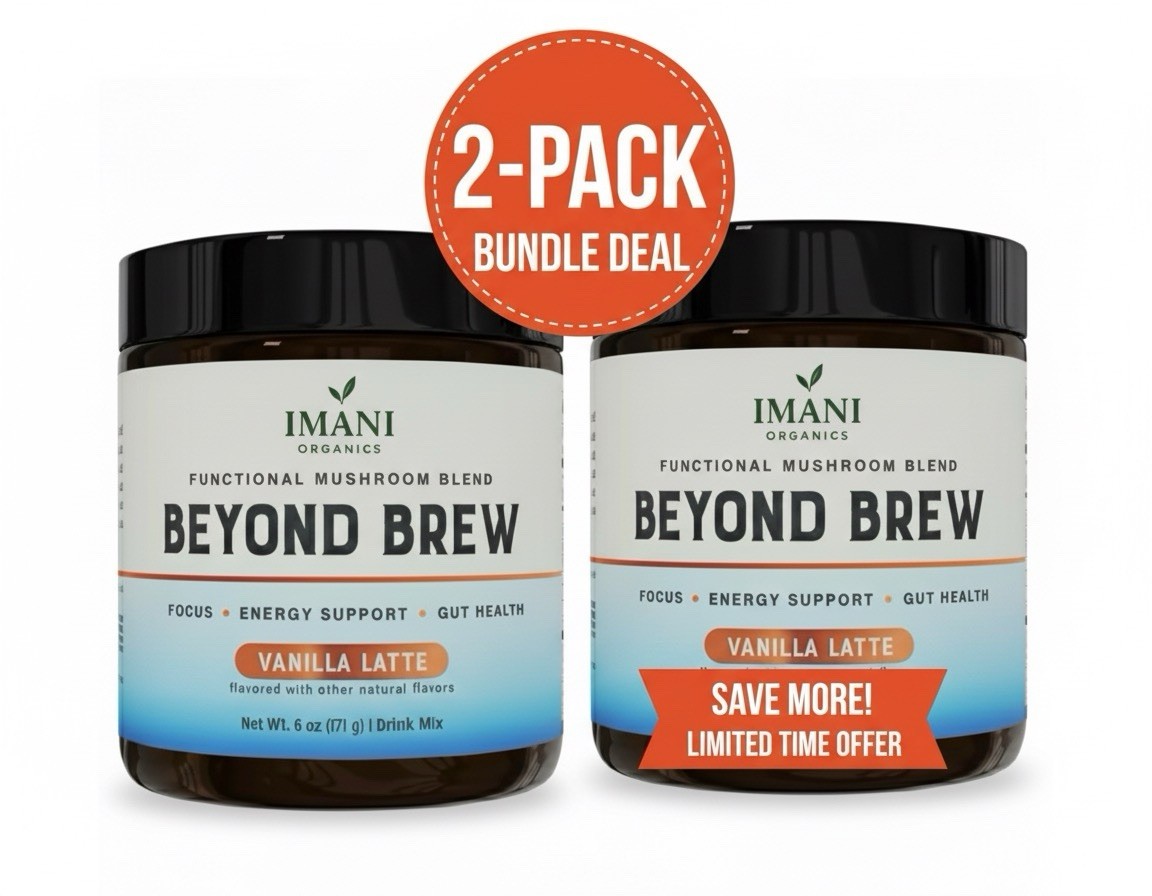 3-PACK VANILLA Beyond Brew Mushroom Coffee 7-in-1 Cacao Energy/focus/Gut/Mental!