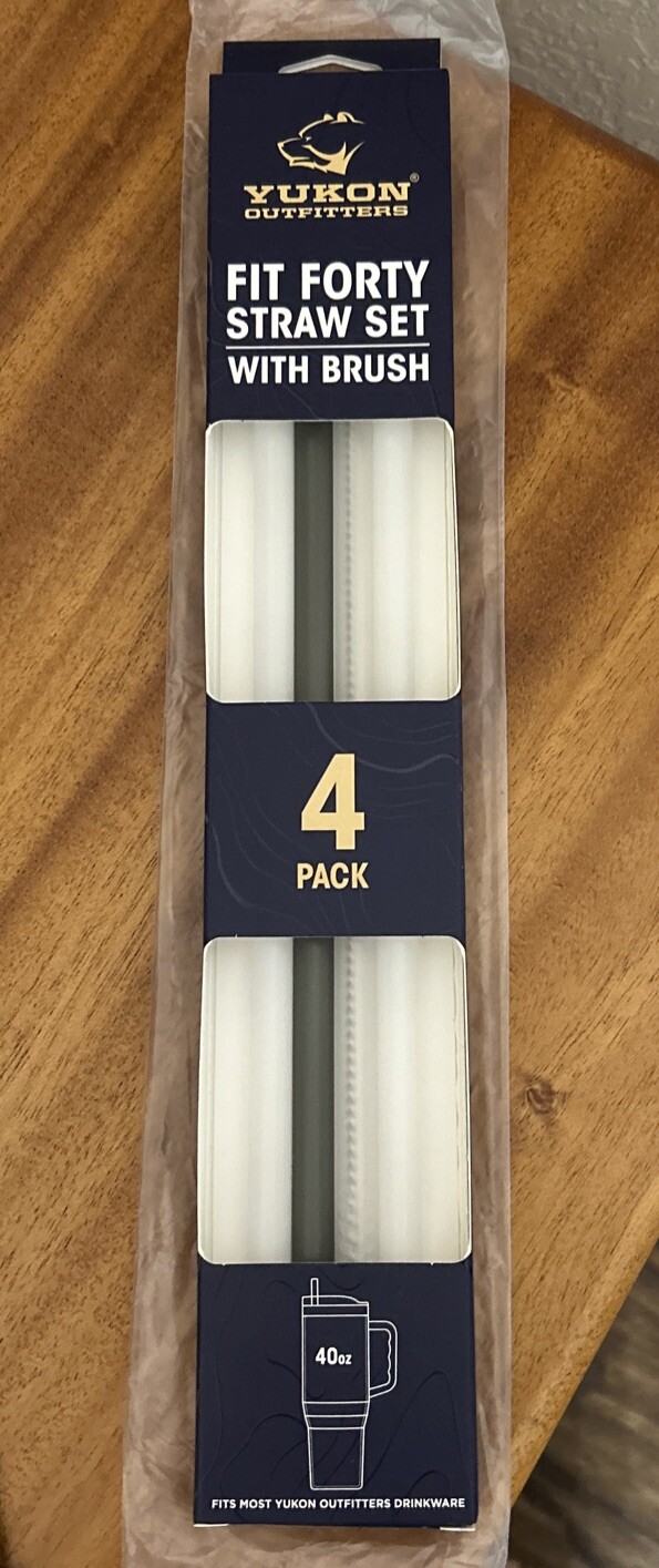 Yukon Outfitters Fit Forty Reusable 12” Straws W/Brush
