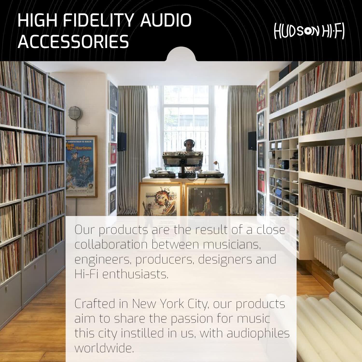 Hudson Hi-Fi Turntable Stylus Alignment Protractor Tool