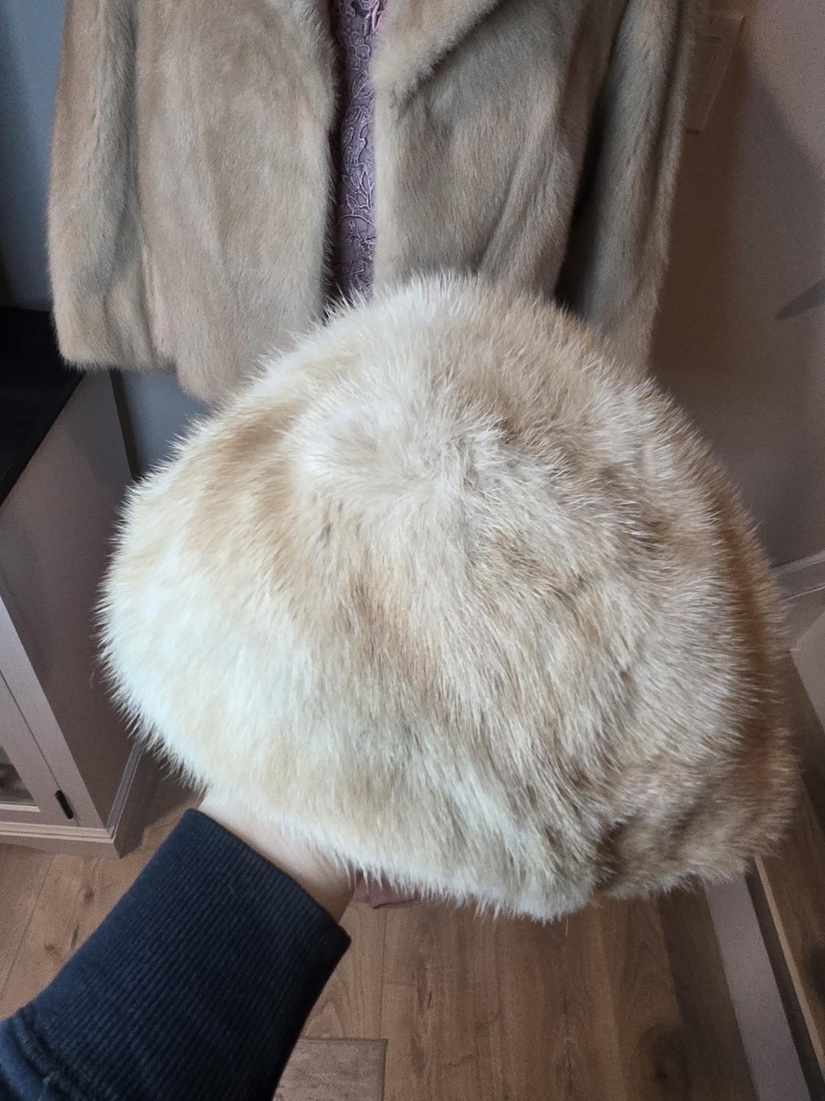 Natural Blond Mink Hat Vintage Slavic Style Women's Winter Hat See Pictures