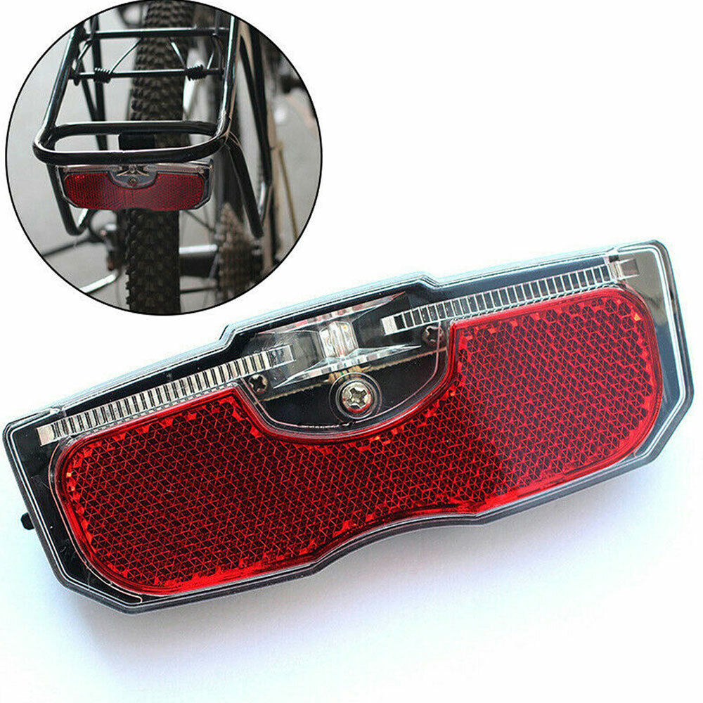 Bike Cycling Bicycle Rear Reflector LED Tail Light Fit For Luggage Rack acces US