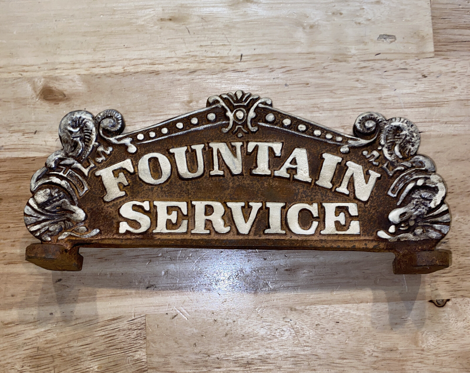 Coca Cola Cash Register Sign Plaque Cast Iron Metal Patina Soda Pepsi Collector