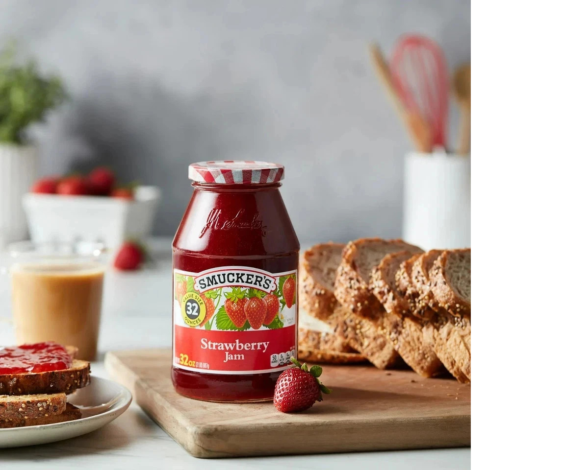 (2 pack) Smucker's Strawberry Jam, 32 Ounces