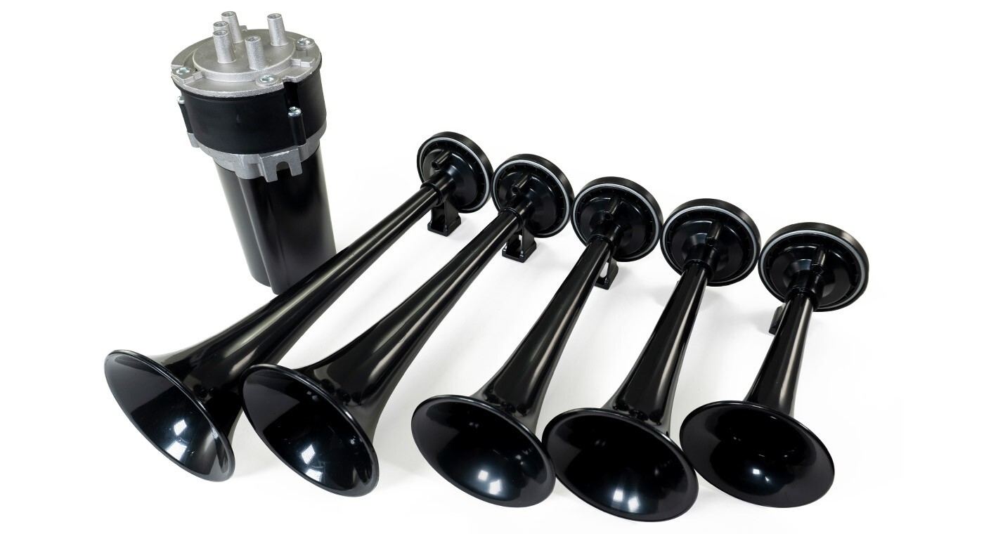 HornBlasters 'La Cucaracha' Musical Air Horn - 12V Festive Electric Air Horn Kit