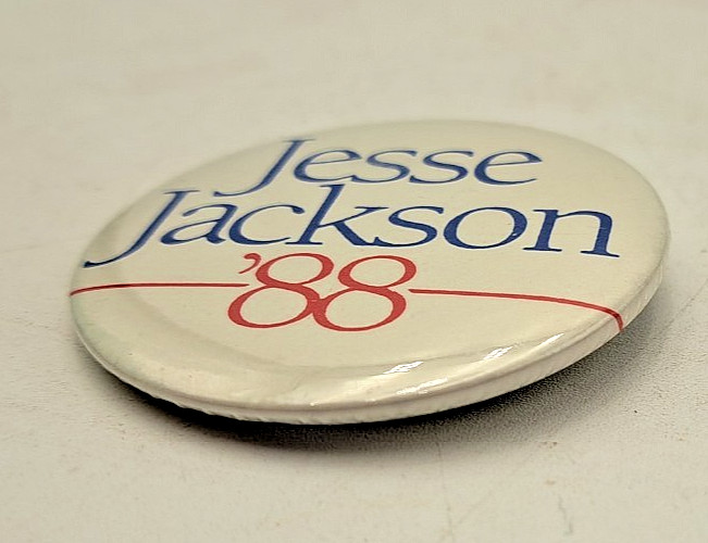 Jesse Jackson '88 Presidential 2.25" Round Political Campaign Button Pin 1988