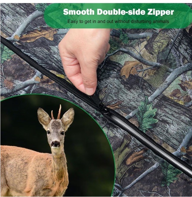 Hunting Tree Stand Blind Cover Camo 35" x 102" Blind 2 Person Stand for Deer New