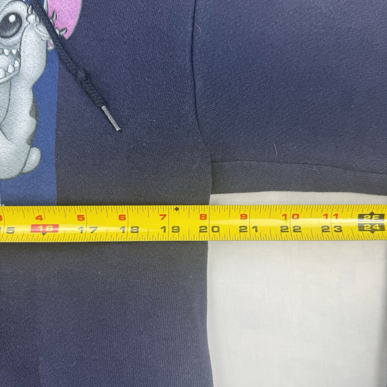 Y2K Disneyland Stitch Zip Hoodie Navy Blue Full Zip Disney Resort