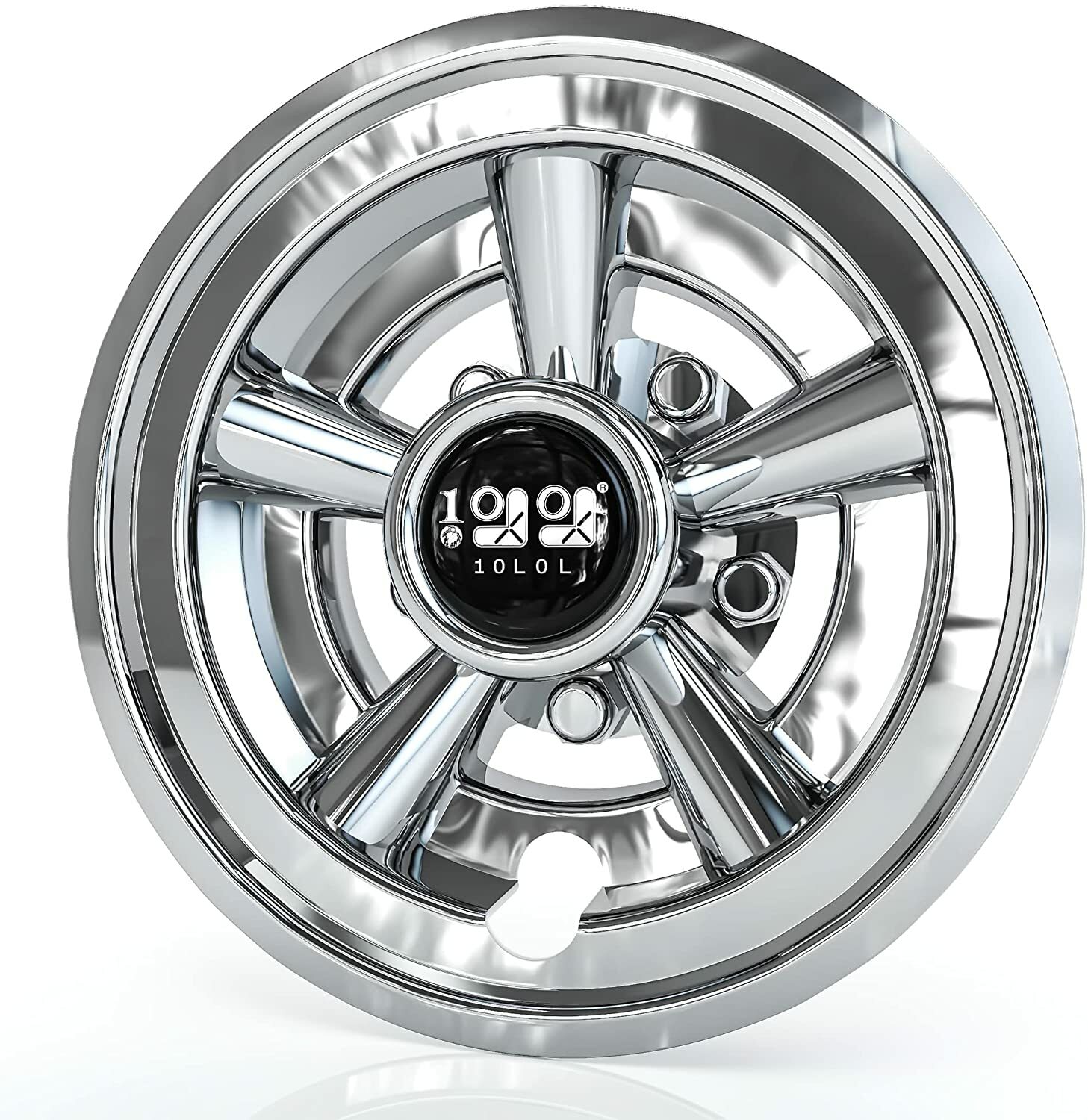 8 Inch Golf Cart Wheel Covers Hub Caps for EZGO Club Car Yamaha,Set of 4-Chrome