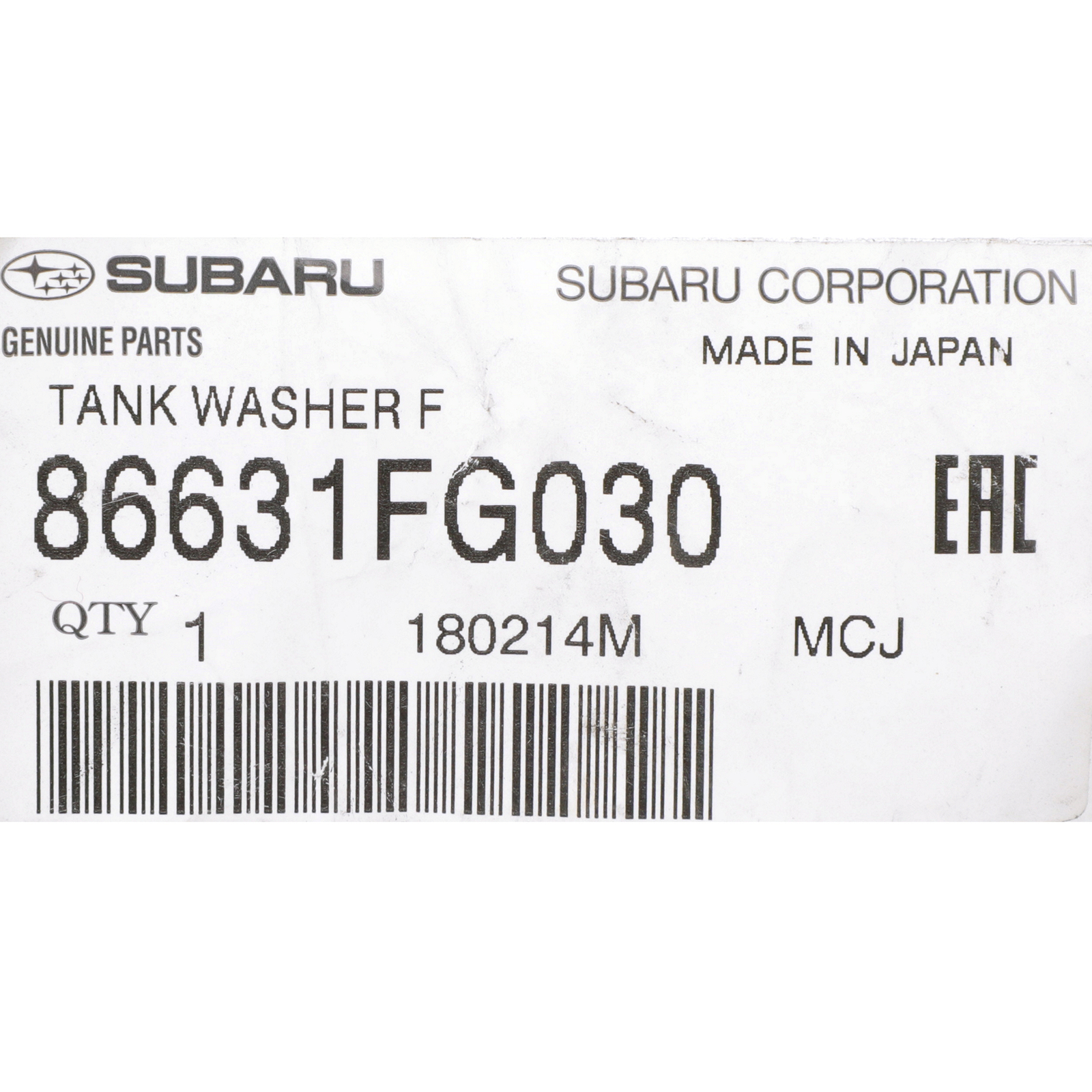 OEM NEW 2008-2014 Subaru Impreza Windshield Washer Fluid Reservoir 86631FG030