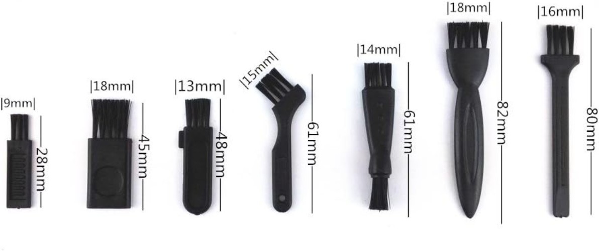 14pcs Electric Razor Cleaning Brushes Set for All Brands Black