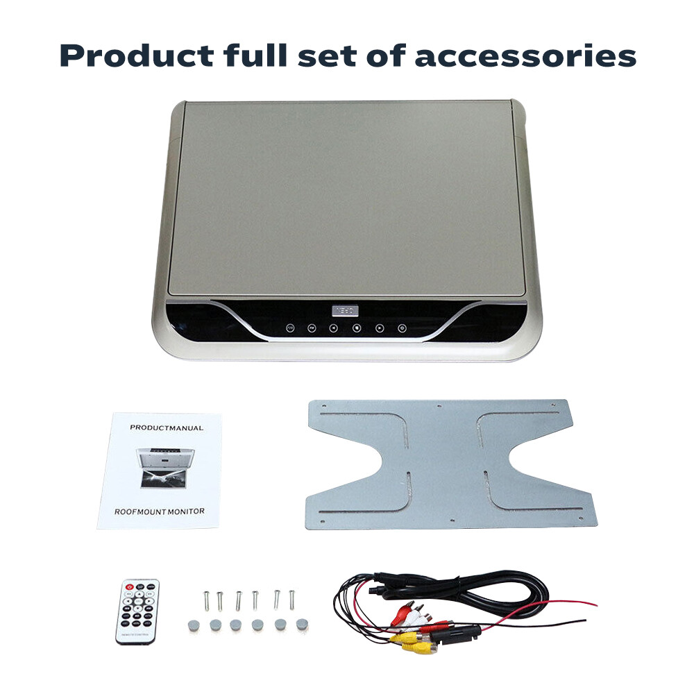 19.5" Screen Car Overhead Ceiling Roof Mount Monitor FHD 1080P Video Player HDMI