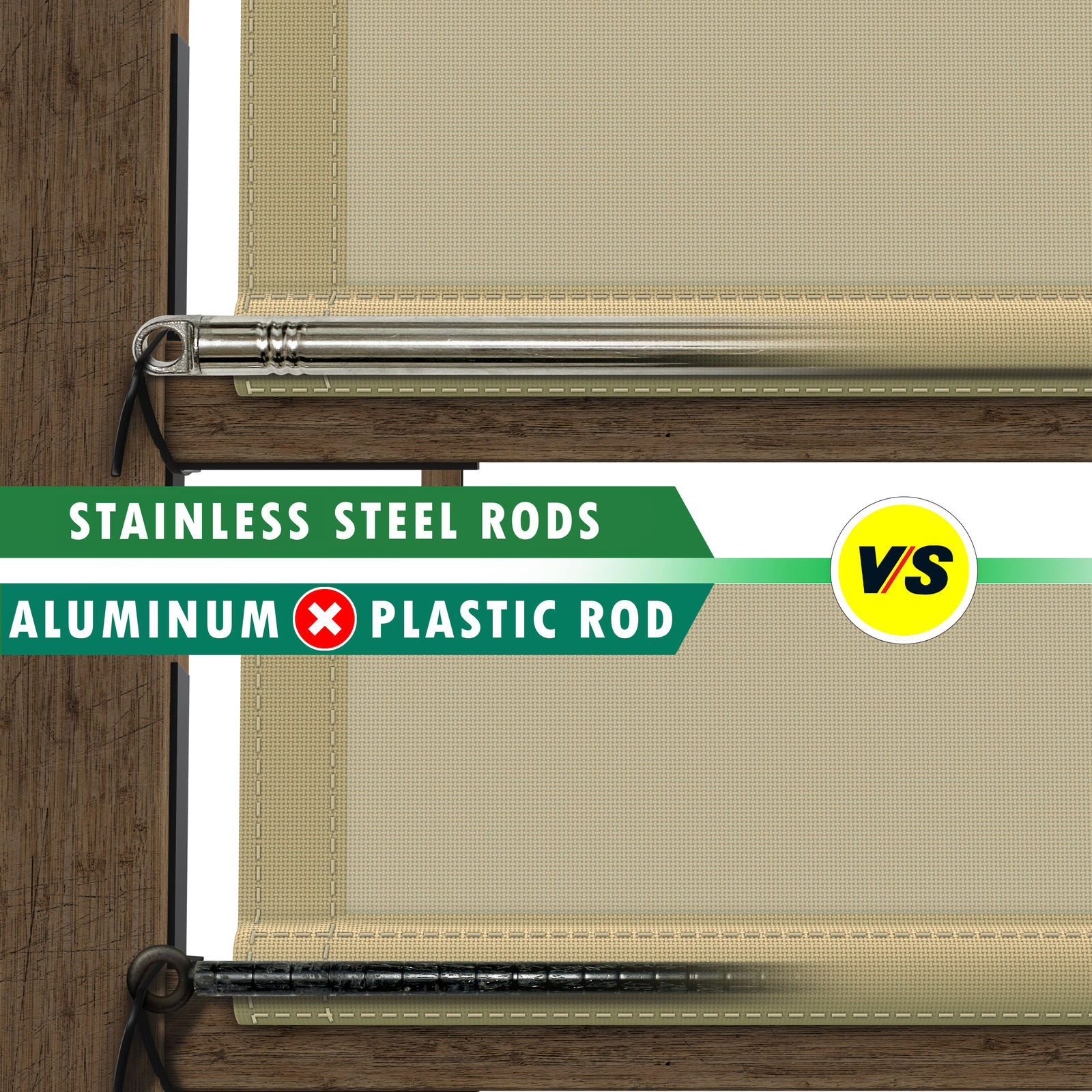 ColourTree Waterproof Pergola Sun Shade Replacement Canopy, Rainbow