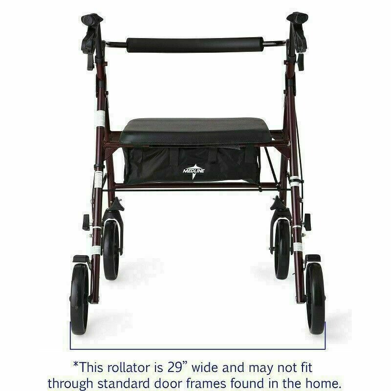 Rollator Walker 500 Pound Capacity Extra Wide Bariatric Heavy Duty Foldable New