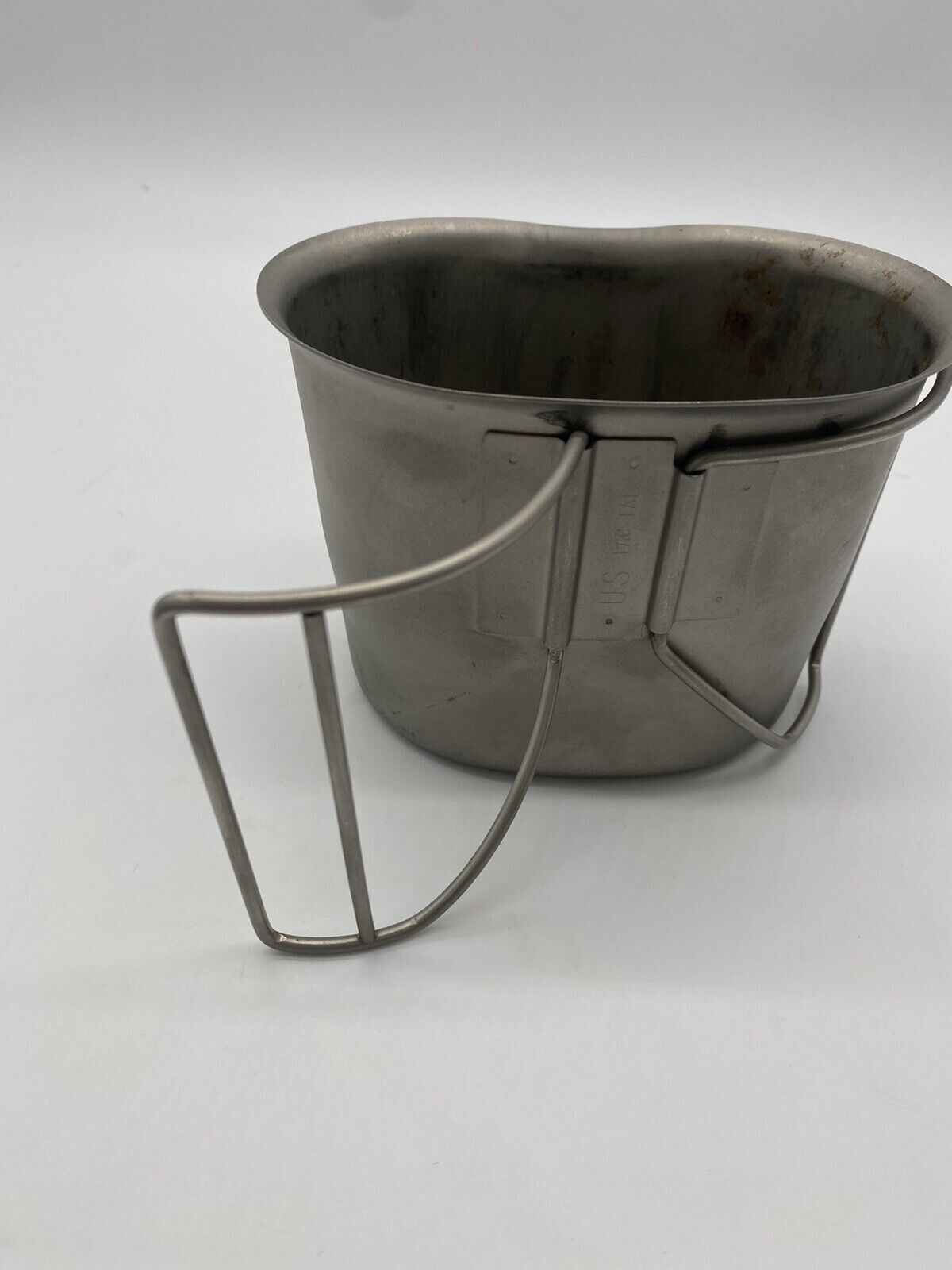 Original US Military Issue Stainless Steel Canteen Cup Made in USA Authentic VGC