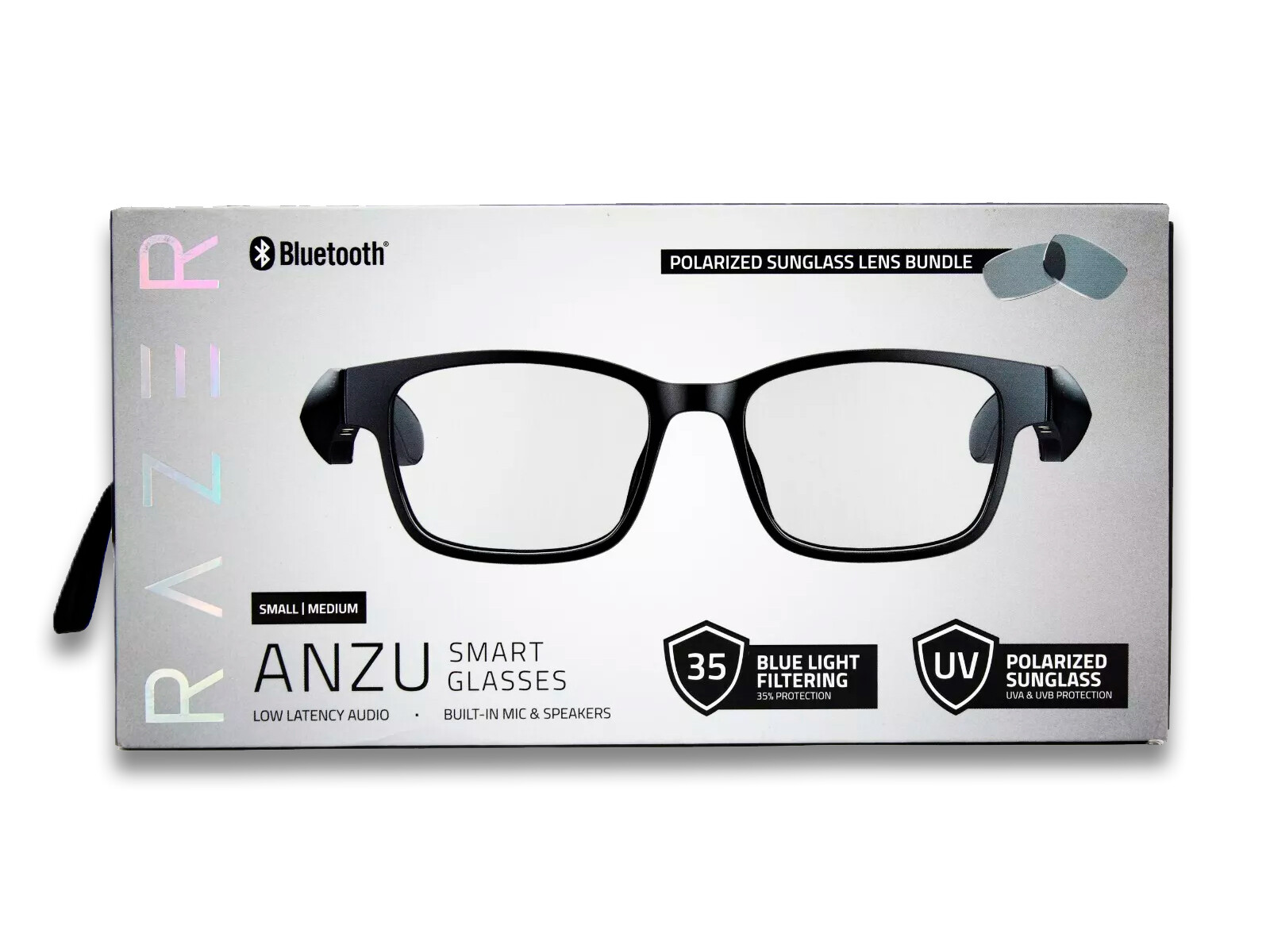Razer ANZU Rectangle Smart Glasses with Blue Light Filtering - Small | Medium