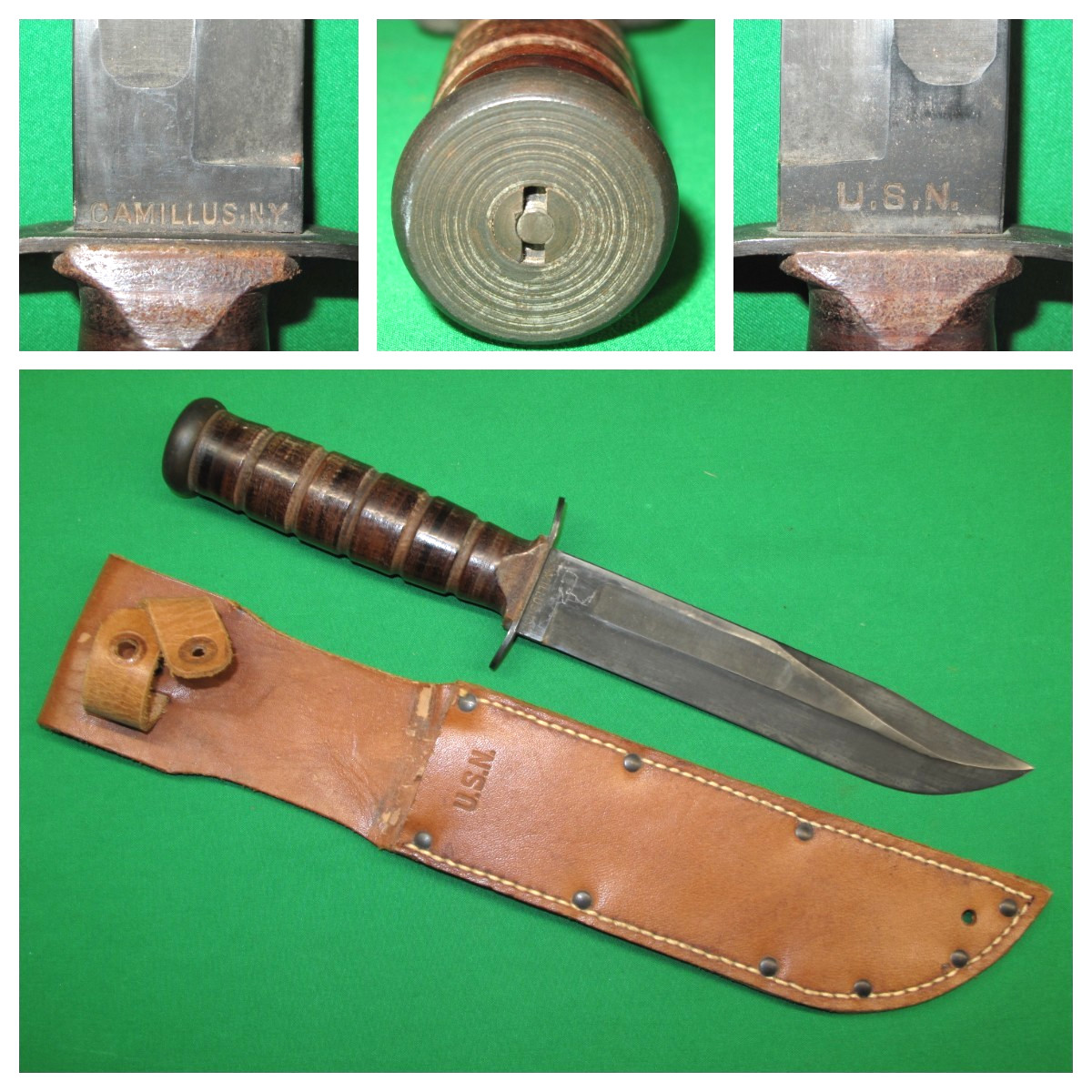 RARE US MARK 2 CAMILLUS KNIFE 1st VARIATION SCREW POMMEL