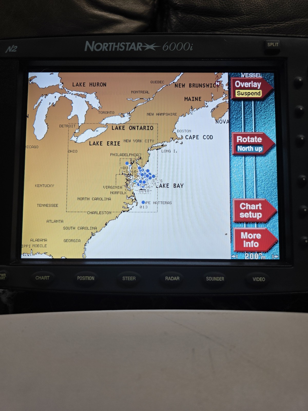 Northstar 6000i N2 Chartplotter GPS Head Unit Sonar Multifunction display