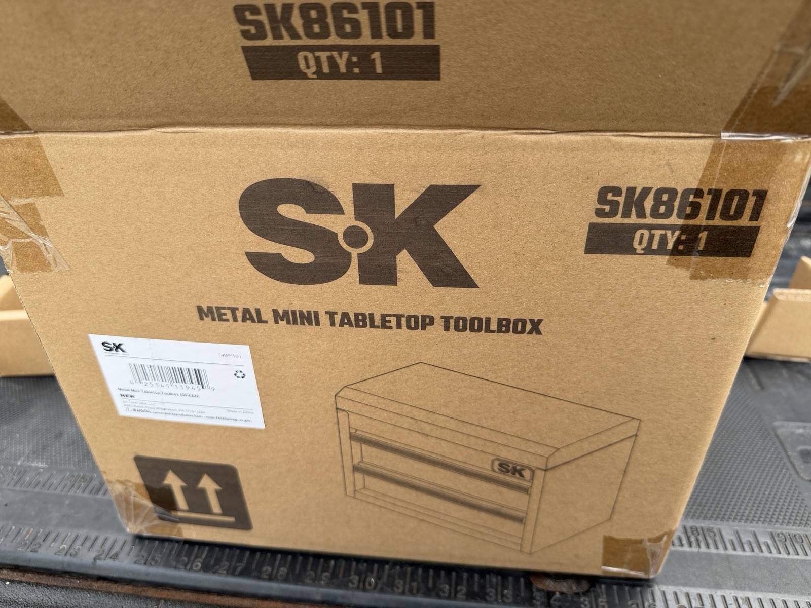 SK Tools S-K Green Table Top Tool Chest Toolbox Sk86101 86101 Nos