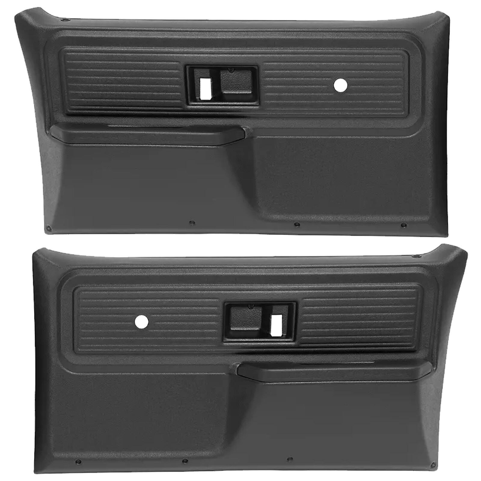 Black Inner Door Panels Left+Right For Chevrolet/ GMC Truck 1977 1978 1979 1980