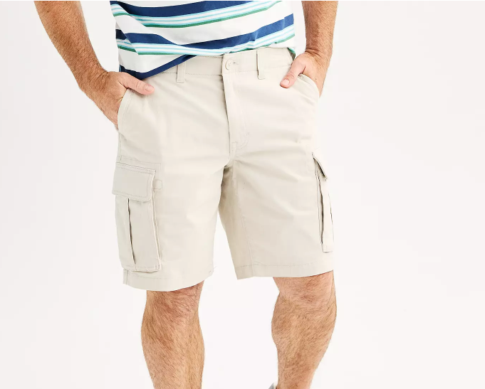 SONOMA Mens (10” Ins) Flexwear Everyday CARGO SHORTS Szs 28-42 (Many Colors) NWT